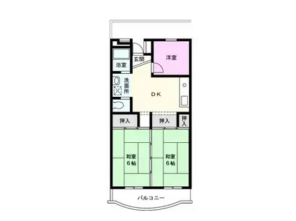 シルク戸塚(3DK/1階)の間取り写真