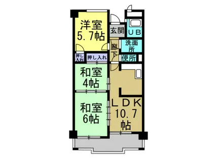 ワイズビル(3LDK/3階)の間取り写真