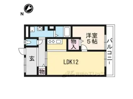 パンセハイツ近江(1LDK/1階)の間取り写真