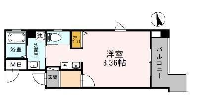 ONLYONE小花(ワンルーム/3階)の間取り写真