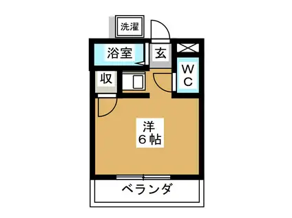 ハイツ加藤(ワンルーム/2階)の間取り写真
