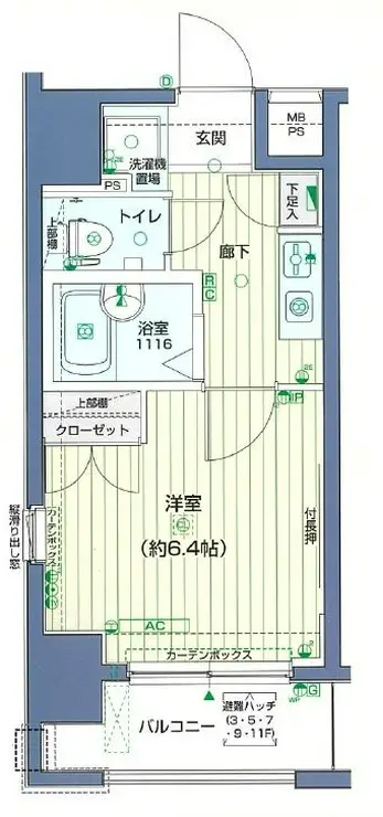 メインステージ門前仲町 8階階 間取り