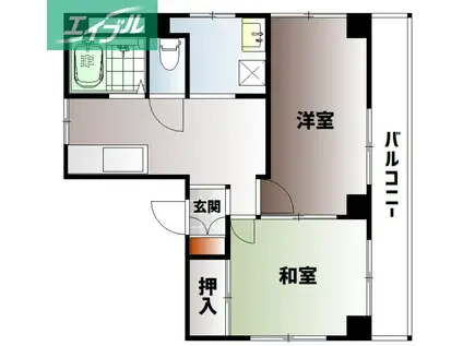 柴田ビル(2DK/5階)の間取り写真