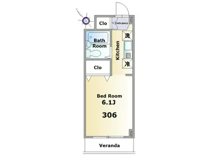 ホワイエ(1K/3階)の間取り写真