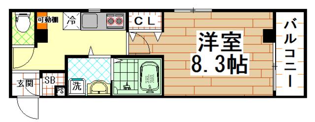 エムズコート小阪(1K/5階)の間取り写真