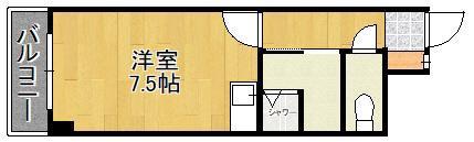 第14共立ビル(ワンルーム/2階)の間取り写真