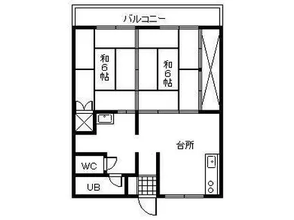 マミール86(2DK/2階)の間取り写真