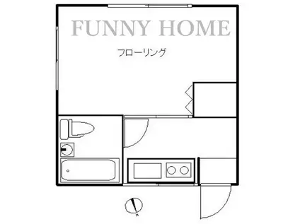 ときわアパートメント(1K/2階)の間取り写真