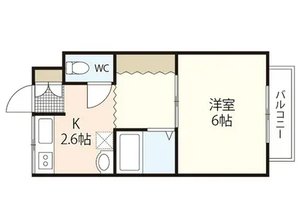 貴らぶね(2K/1階)の間取り写真