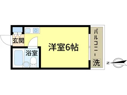つくばハイツ2(ワンルーム/2階)の間取り写真