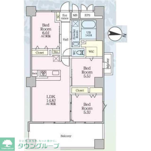 PJツリーネスト(3LDK/5階)の間取り写真
