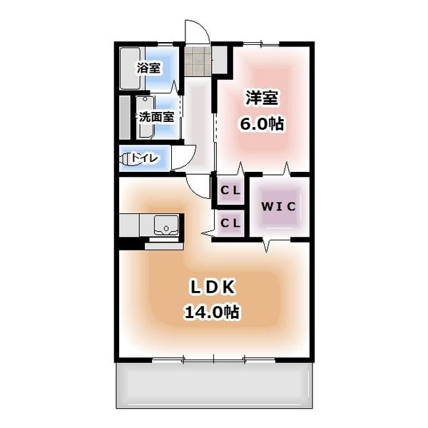 グリーンシード A棟(1LDK/1階)の間取り写真