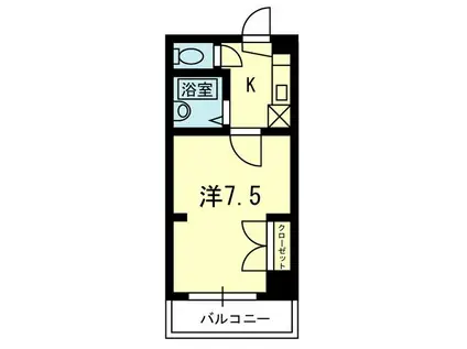 星寿八王寺ビル(1K/2階)の間取り写真