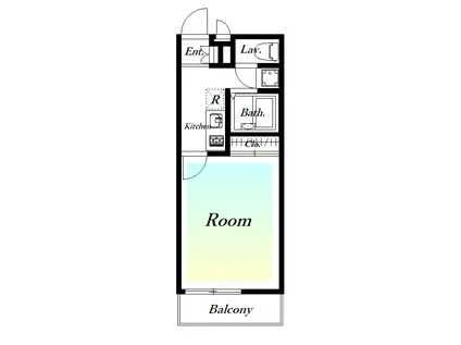 レオネクストパークふじみ野(1K/1階)の間取り写真