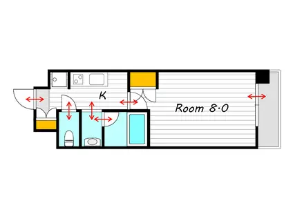 大供Aマンション(1K/1階)の間取り写真