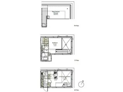 COEUR BLANC TAKANAWA(1LDK/6階)の間取り写真
