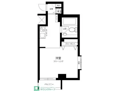 メトロフォート(ワンルーム/4階)の間取り写真