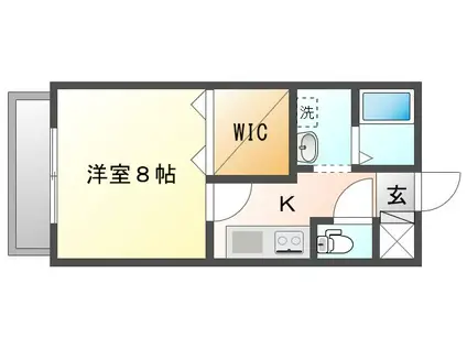 サンフレンズK(1K/2階)の間取り写真