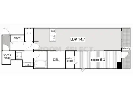 ロイジェント日吉(1LDK/5階)の間取り写真