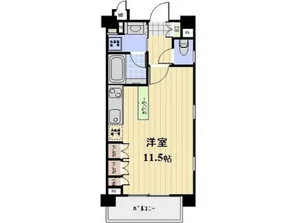 プロスペクト大森海岸(ワンルーム/4階)の間取り写真