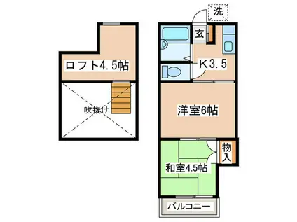 ルグランIII(2K/2階)の間取り写真