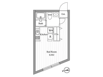 ZESTY東新宿(ワンルーム/3階)の間取り写真
