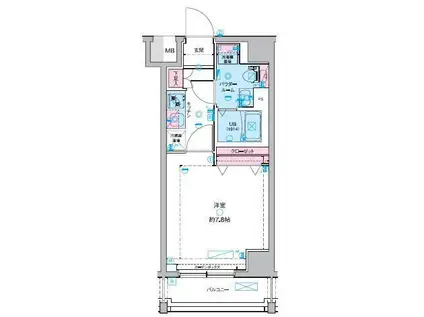 ストーリア芝浦(1K/5階)の間取り写真