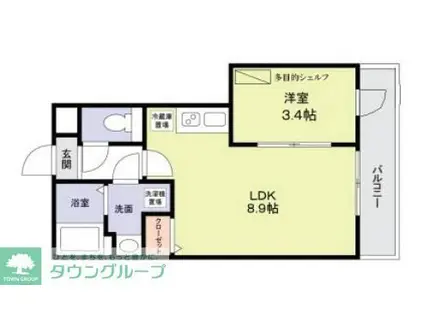 フェリックス柏(1LDK/2階)の間取り写真