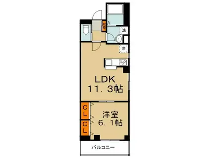 IN BLOOM(1LDK/4階)の間取り写真