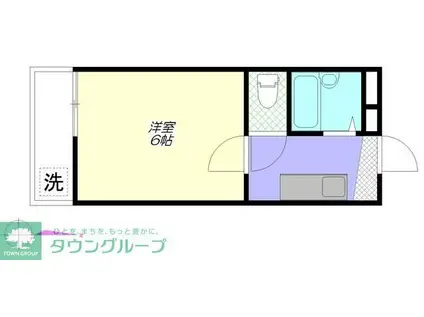 メゾンコバヤシ(1K/2階)の間取り写真