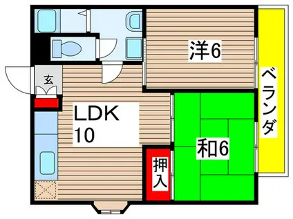 グランメール武庫之荘(2LDK/3階)の間取り写真