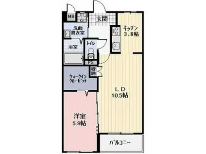 サン・グラード(1LDK/1階)の間取り写真