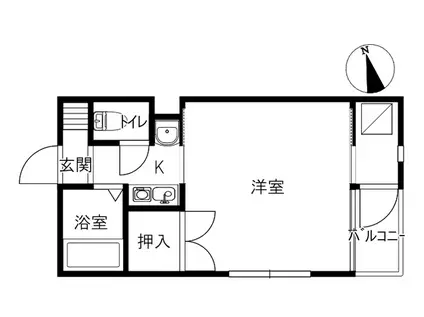 ロイヤルアルバートIII(1K/1階)の間取り写真