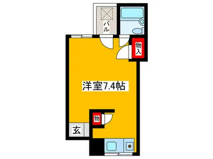 ハイム上高地大美野館(ワンルーム/5階)の間取り写真