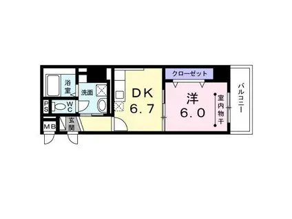 セ・マニフィーク月島(1DK/8階)の間取り写真