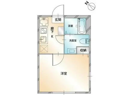 ベル・コート(1K/1階)の間取り写真