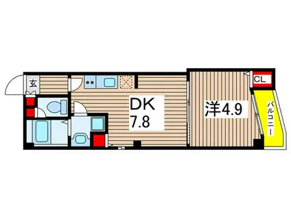 RIGOLETTA(1DK/4階)の間取り写真