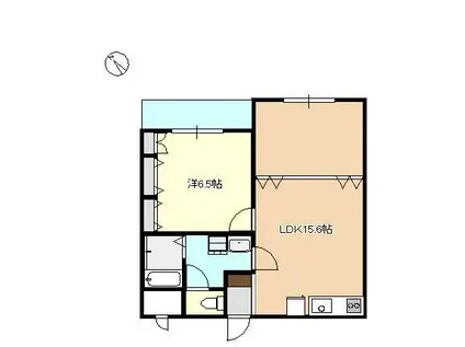 シャルマン下松(1LDK/3階)の間取り写真