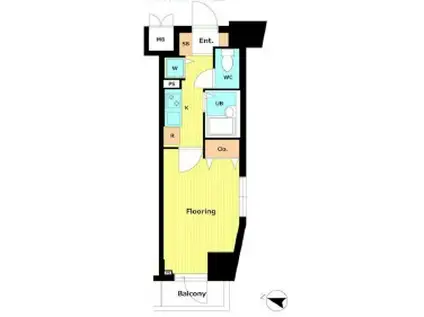 メインステージ西麻布2(1K/8階)の間取り写真