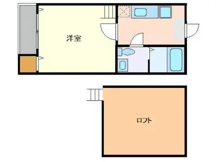 サザンパラダイス(1K/1階)の間取り写真