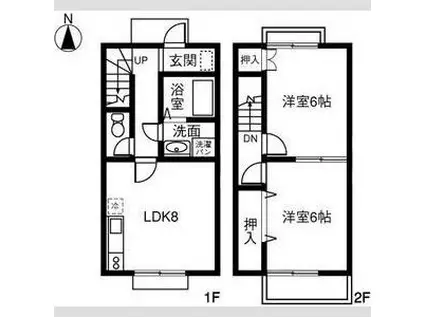 DUPLEX林島(2LDK/1階)の間取り写真
