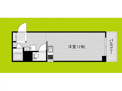 ライオンズマンション西長堀(ワンルーム/3階)の間取り写真