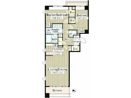 センチュリーフォレスト(2LDK/6階)の間取り写真