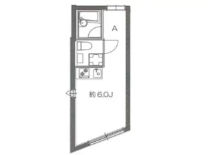ガーディアン都立家政(ワンルーム/3階)の間取り写真