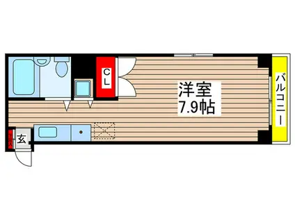 成瀬第一マンション(ワンルーム/3階)の間取り写真