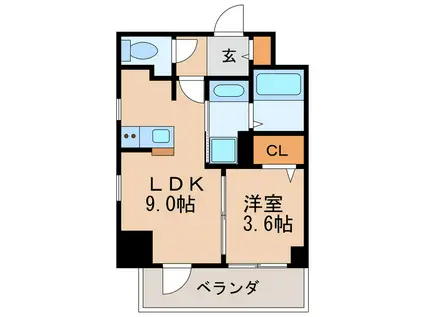 ザ・レジデンスパーク栄(1LDK/4階)の間取り写真