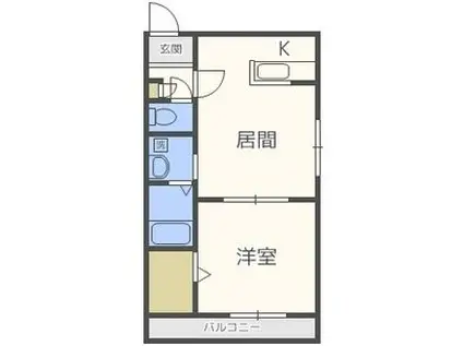 ELYSEE187(1LDK/2階)の間取り写真