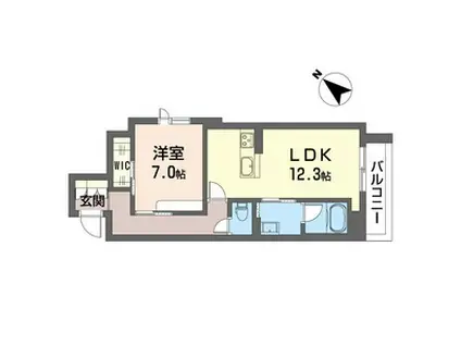 カーサ フィオーレ(1LDK/2階)の間取り写真