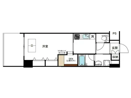 ARROW FIELDS 貮番館(1K/13階)の間取り写真