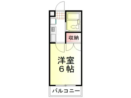 レルシア上福岡(1K/1階)の間取り写真